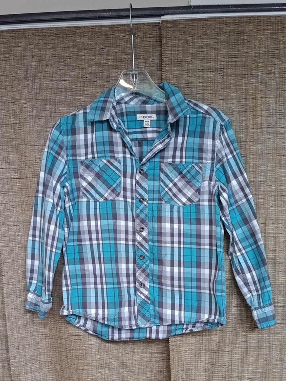 Cherokee Button-Down Cotton Shirt Boy's Size 8